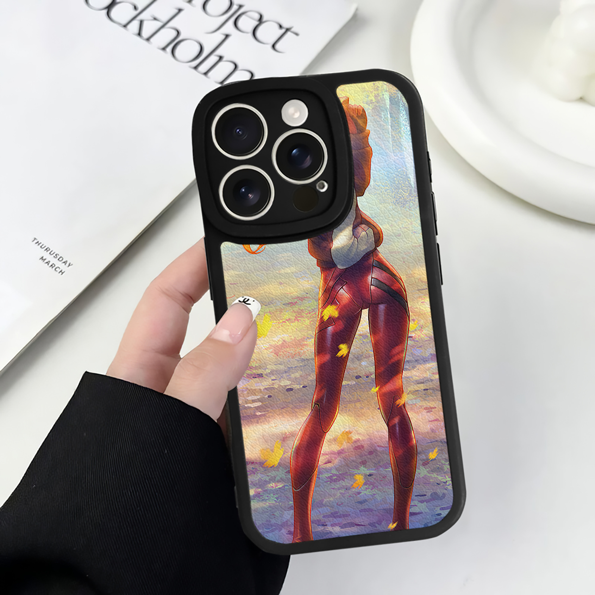 （画像用） EVA 新世紀エヴァンゲリオン 【iPhone 16シリーズ対応】シリコンスマホケース（レザー調） 材質：シリコン